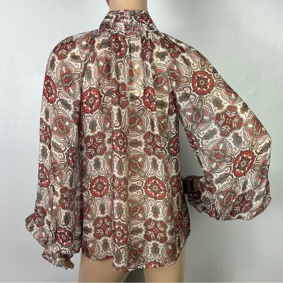 NEW RAMY BROOK LONG SLEEVE PRINTED BLOUSE - Picture 8 of 9